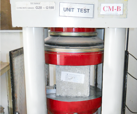 Compressive Strength on 150mm Concrete Cube