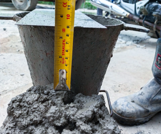 Slump Test on Fresh Concrete